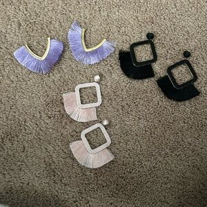 Set of three Target earrings